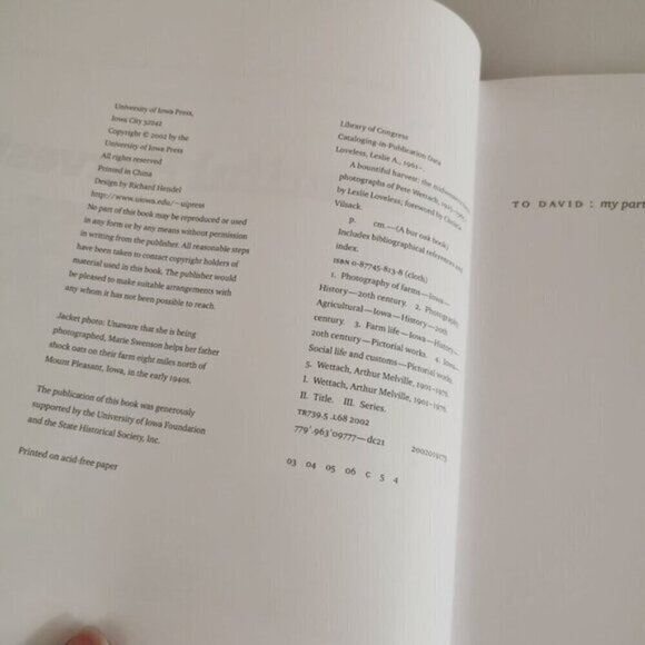 2002 A Bountiful Harvest Midwestern Farm Photography Book Pete Wettach American - Picture 4 of 8